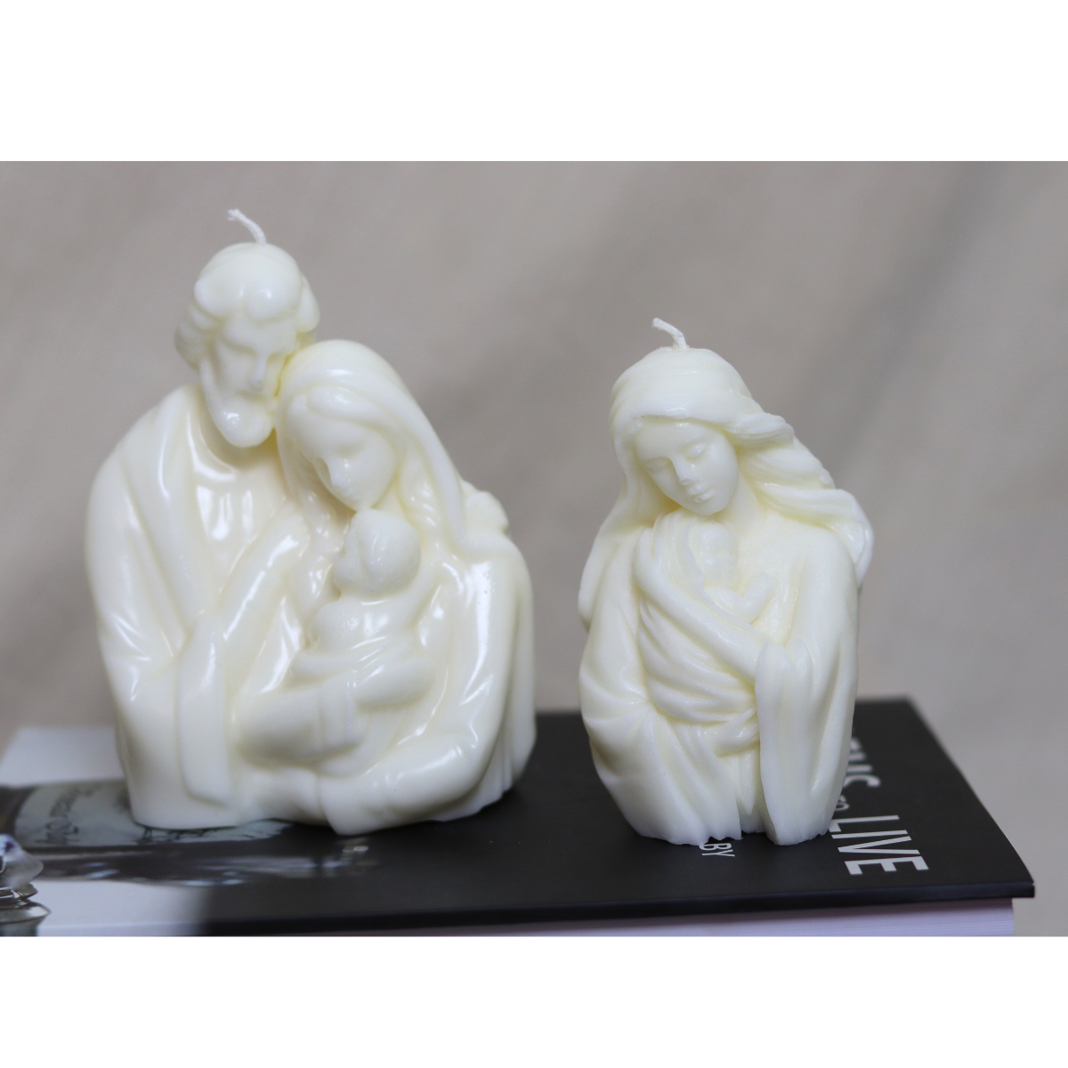 The Holy Family - Mary with Baby Jesus - Religious Candle